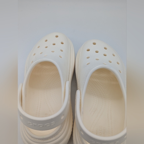 CROCS Womens Mens STOMP CLOG White Chalk Platform Lift Size M4/W6 - Picture 6 of 9